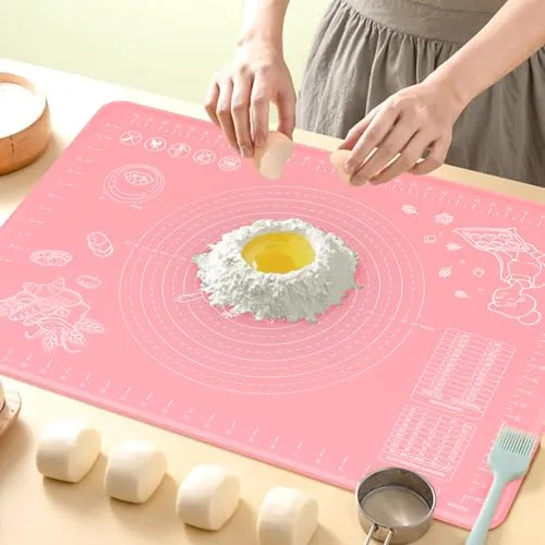 Rutschfeste Silikon-Backmatte 80 x 60 cm – Ideal für Gebäck und Pizza