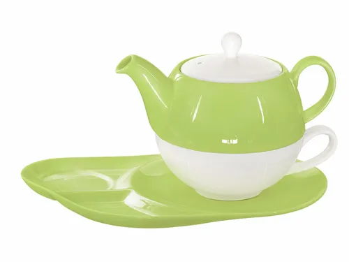 Buchensee Tea for one / Teeset Lena, Teekanne 500ml in grün aus Porzellan