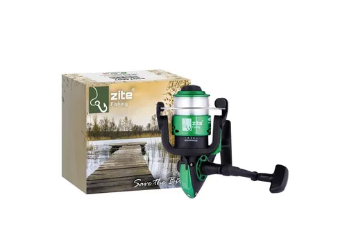 Zite Spinnrolle Forellenrolle mit 1 Kugellager, bespult & 0,20mm Schnurdurchmesser)