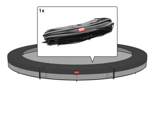 Berg Trampolin-Randabdeckung 380 cm grau - InGround Federabdeckung - Trampolinrandabdeckung für InGround Modelle, bietet optimalen Schutz und Langlebigkeit. Ideal für sicheres Springen und einfach zu montieren.
