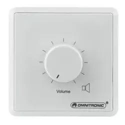 OMNITRONIC ELA LS-Regler - 20 W Mono Einbau-Lautstärkesteller, 11-stufige Abschwächung für optimale Audioqualität