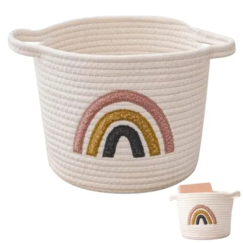 Kleiner Gewebter Aufbewahrungskorb in weiß von WORLUDE