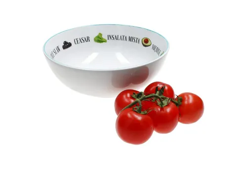 MamboCat Servierschale Salatschale Ø 26,5cm 2,5L Porzellan-Servierschale mit Dekor, Porzellan