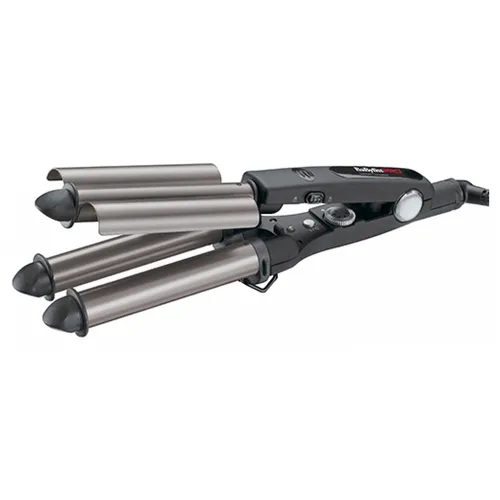 BaByliss PRO Triple Barrel Waver - Dreifach-Welleneisen für traumhafte Wellen - Lockenstab mit Titanium-Tourmaline-Keramik-Beschichtung für schonende Styling-Ergebnisse und individuelle Temperaturregelung von 140-220 °C.