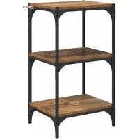 vidaXL Freistehendes Bücherregal – Modernes Deko-Regal für Zuhause - Robustes Bücherregal aus langlebigem Holzwerkstoff und einem stabilen Stahlrahmen. Ideal für Bücher und Deko, bringt es Stil und Ordnung in jeden Raum.