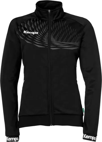 Kempa Trainingsjacke Wave 26 Damen XXL - Tennisbekleidung Damen mit tailliertem Schnitt, aus 100% recyceltem Polyester, ideal für Training und Freizeit, mit zwei praktischen Reißverschlusstaschen.