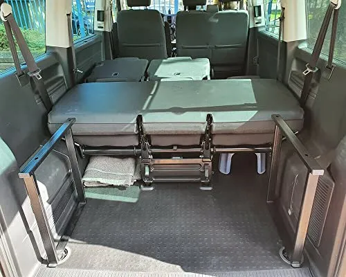 BREMER SITZBEZÜGE Pulverbeschichtete Multiflexboard Konsole für VW T5 T6 T6.1 - Wohnmobilbetten - Perfekte Passform, 51 cm hoch, ideal für Bettverlängerung und zusätzlichen Komfort im VW Transporter.