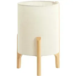 Light & Living Tischlampe Litto, Braun, Holz, Rund, 22x33 cm