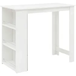 Stehtisch Holz Küchenbartisch mit Regal - Modern und Praktisch - Barmöbel mit großem Stauraum, kratzfester und wasserabweisender Oberfläche. Ideal für entspannte Abende mit Freunden.