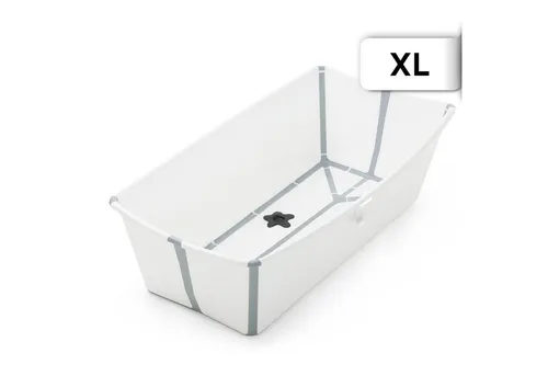 Stokke Babybadewanne, White - Badewanne für Babys ab Geburt, ergonomisches Design für sicheres und komfortables Baden.