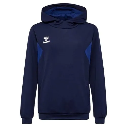 Hummel Authentic PL Kapuzen Sweatshirt Kinder, blau, 152 - Sportjacke für aktive Kinder mit BEECOOL Technologie für optimale Atmungsaktivität und schnell trocknendes Material. Ideal für draußen spielen und toben, mit praktischen Reißverschlusstaschen und stylishem Hummel-Logo.