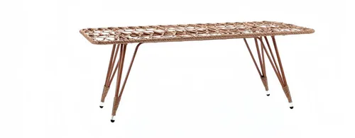 Moderner Esstisch aus Rattan in Braun - Hochwertig und Elegant - Moderner Esstisch für Terrasse oder Balkon, Maße: 220 x 110 x 75 cm, gefertigt aus hochwertigem Rattan. Ideal für gesellige Abende und stilvolle Anlässe.