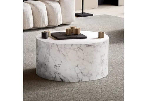 FineBuy Couchtisch MONOBLOC 60x60 cm in weiß von FineBuy