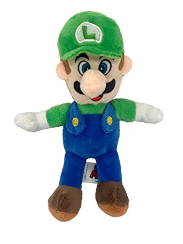 Whitehouse SUPER Mario und Freunde Plüsch 6 versch. Figuren, 20 cm, Plüschfigur Mario, Luigi, Kong, Toad, Yoshi, Prinzessin Peach, Kuscheltier, Plüschtier Stofftier (Luigi)