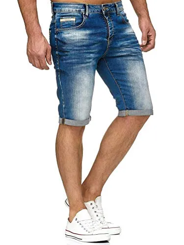 Redbridge Hochwertige Jeans Shorts Kurze Hose Bermuda Stretch Blau W36
