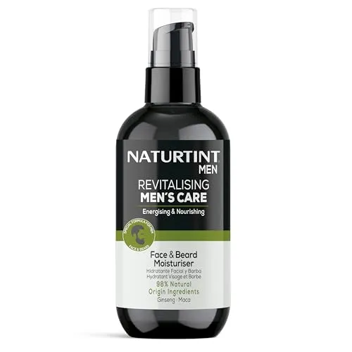 Naturtint | Revitalizing Men's Care | Revitalisierende Feuchtigkeitsbalsam | Hydratisiert, Glättet und Revitalisiert Haut und Bart | 98% Natürliche Inhaltsstoffe | Mit Ginseng und Maca | 200 ml