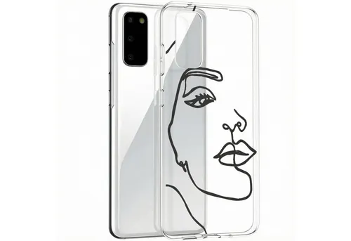 imoshion Smartphone-Hülle imoshion Design Hülle Samsung Galaxy S20 - Line Art Woman Black