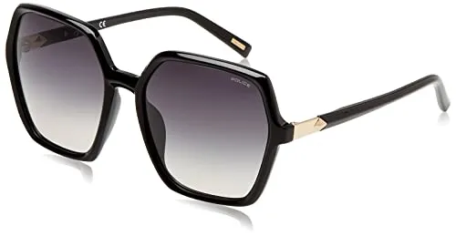 Police Unisex SPLF36 Sunglasses, Black, 58