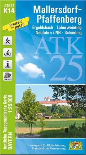 ATK25-K14 Mallersdorf-Pfaffenberg (Amtliche Topographische Karte 1:25000): Ergoldsbach, Laberweinting, Neufahrn i.NB, Schierling (ATK25 Amtliche Topographische Karte 1:25000 Bayern)