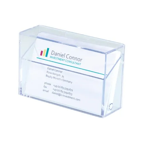 SIGEL VA110 Visitenkarten-Box 20er Pack - Visitenkartenbücher & -karteien: Glasklare Box für bis zu 100 Karten, dient als Aufbewahrung und Präsentation in einem.