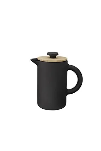 Stelton x-636 Kaffeebereiter - Theo, 0,8 Liter - Kaffeepresse aus hochwertiger Keramik in elegantem Schwarz, ideal für perfekten Kaffeegenuss zu Hause oder im Büro.