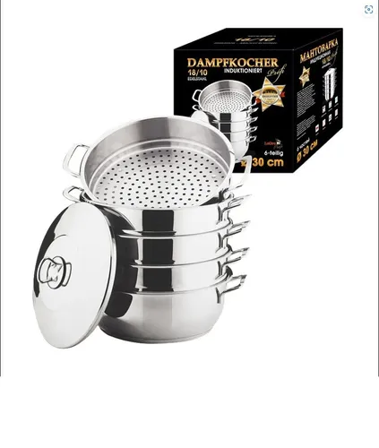 Mantykocher Mantowarka Dampfgarer 30 cm in silber von Olymp