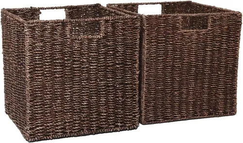 VIVANNO Regalkorb Seegras SEEGRA in braun von VIVANNO