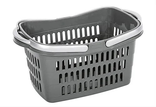 RIVAL Einkaufskorb mit 2 Griffen 48x28,5x23,5cm grau von ES Logistik