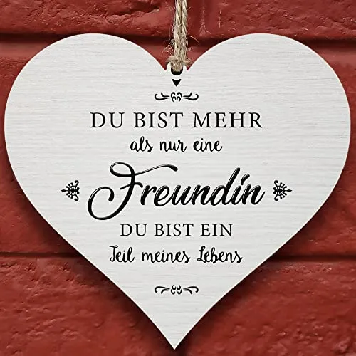 Glitzkind Holzschild Geschenk für Freundin zum Geburtstag - Wand- & Türschilder mit persönlicher Gravur, das perfekte Geschenk für beste Freundinnen, um ihre Bedeutung zu zeigen und Freude zu bereiten.