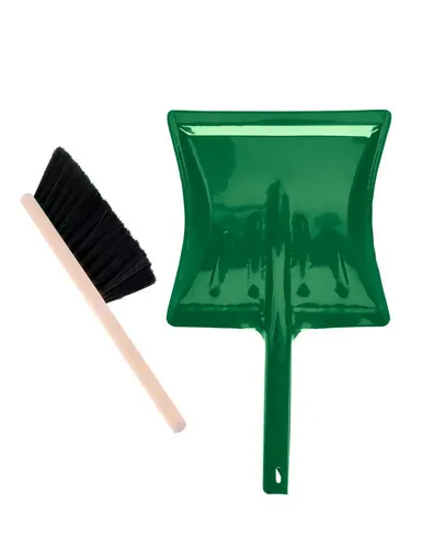 Garronda Reinigungsbürsten-Set Metall Kehrschaufel Set mit Kehrblech und Handbesen GD-0172, (Kehrschaufel Metall und Handfeger Set, 1-tlg)