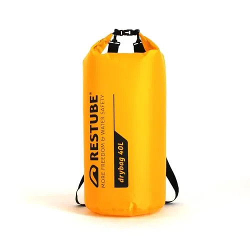 Restube Wasserdichter Drybag 40L – Premium-Qualität für ultimativen Schutz - Wasserdichte Tasche für Boote, 100% wasserdicht und langlebig – ideal für Reisen und Wasseraktivitäten mit 10.000 mm Wassersäule für maximalen Schutz.