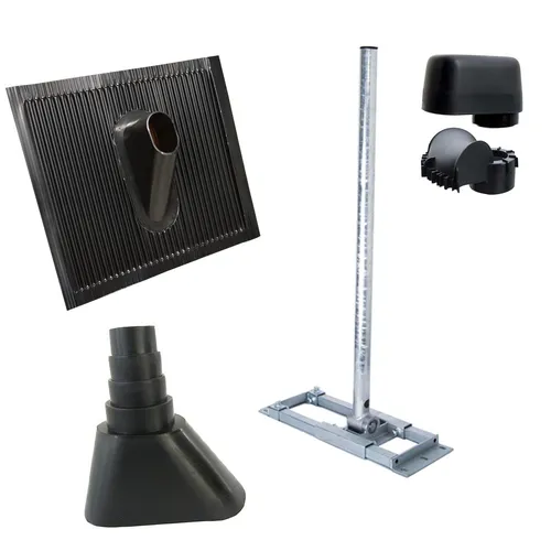 PremiumX Dachsparrenhalter 130cm Mast für SAT Antenne - Antennen-Installation: Hochwertiger Dachsparrenhalter mit 130 cm Mast, ideal für stabile Montage und starken Empfang.