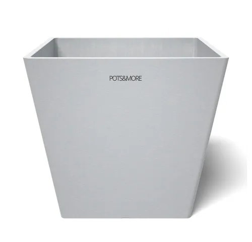 Valo Blumentopf POTS&MORE Pflanztopf Prismo 20, ø 20 cm quadratische Form Hellgrau