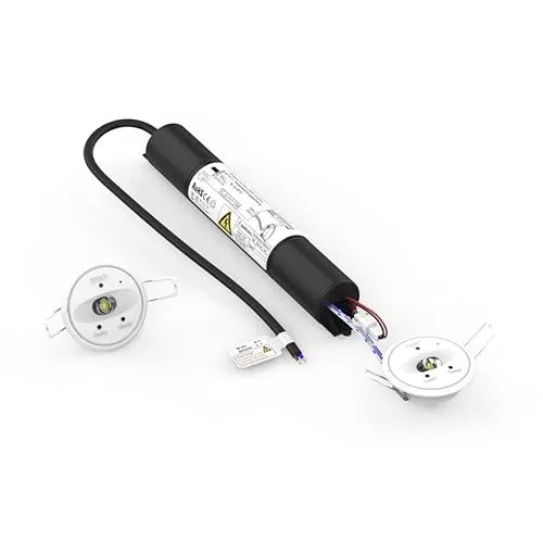ENOVALITE LED Einbaustrahler mit Notstrom-Akku - Lampen mit 3h Notstrom-Akku für Ausfallsicherheit, ideal für Notbetrieb und einfache Montage in 40-45mm Aussparungen.
