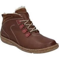 Josef Seibel Neele 57, braun Stiefelette - Wanderschuhe, komfortable Schnürung und warmes Plüschfutter für kalte Tage, ideal für Freizeit und Alltag.