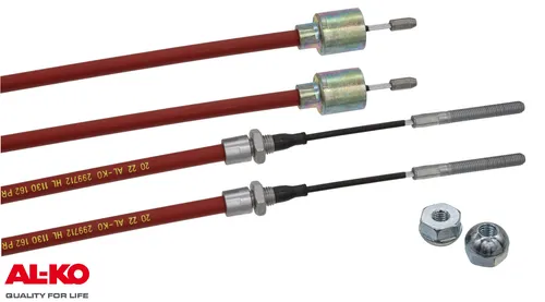 Alko Bowdenzug Original Glocke HL/GL 1130/1340MM +2 Muttern M8 Gewinde AL-KO 2 x