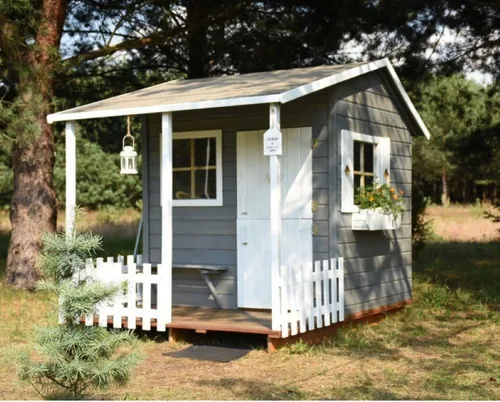 bv-vertrieb Spielhaus Holzgartenhaus Kinderspielhaus Spielhütte Kinder (4454)