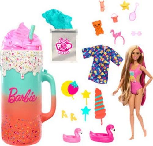 BARBIE Pop Reveal Rise Surprise Geschenkset - über 15 Überraschungen inklusive Barbie-Puppe, fruchtig-frecher Spielspaß für Kinder ab 3 Jahren
