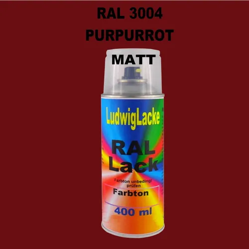 Ral Spraydose MATT 3004 Purpurrot 400ml  Buntlack Decolack Lackspray