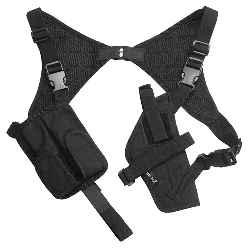 Schulterholster Cordura für Pistolen - Militärqualität, neu - Robustes Waffenholster aus Cordura in Schwarz, ideal für den Einsatz im Freien und bei militärischen Aktivitäten.