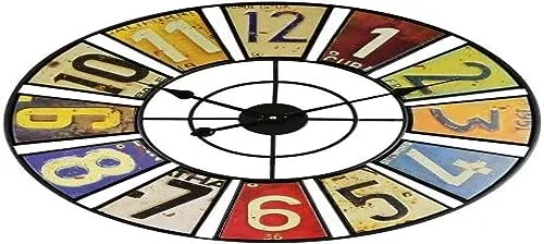 Technoline XXL Vintage Wanduhr WT 1614 aus Metall, Quarz, Ø 60cm