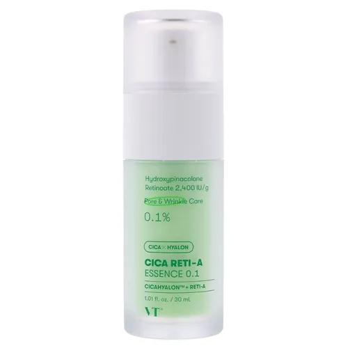 VT COSMETICS - Cica Reta-A Essence 0.1%, 30 ml - Anti-Aging-Creme mit 0,1% Retinol, fördert die Zellerneuerung und sorgt für eine strahlende, gesunde Haut ohne klebrige Rückstände.