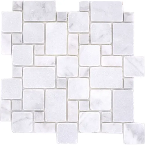 Naturstein Mosaikfliesen Marmor weiss matt Wand Boden Küche Bad Dusche  ...