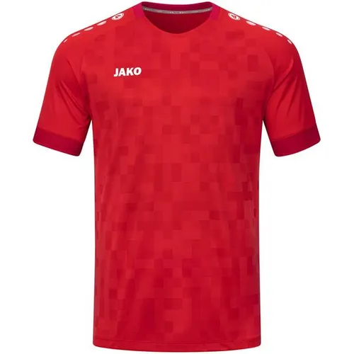 JAKO Sport-Tshirt Trikot Pixel (atmungsaktiv, schnelltrocknend) rot Kinder, Größe: 128