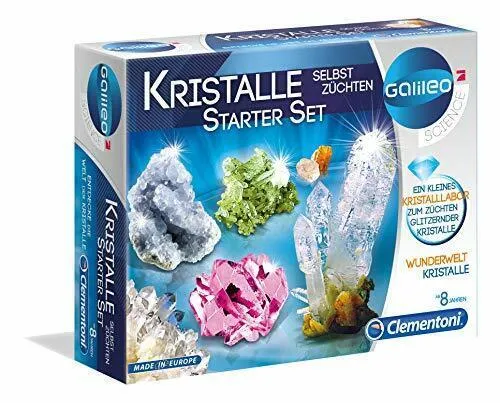 Clementoni Experimentierkasten Galileo - Kristalle selbst züchten, spannendes Starter-Set für Kinder ab 8 Jahren, Made in Europe