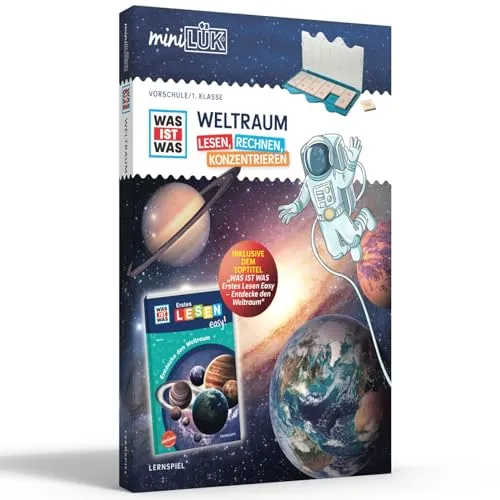 MiniLÜK-Set: WAS IST WAS WELTRAUM - Lesen, Rechnen, Konzentrieren - Schulbücher & Lernhilfen - Entdecke den Weltraum spielerisch mit abwechslungsreichen Übungen und Lesetexten für Vorschulkinder und Erstklässler.