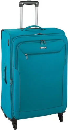 D&N Travel Line 6804 Koffer, 66 cm, 63L, Petrol - Koffer 66 cm mit 4 leichtlaufenden Rollen, arretierbarem Teleskopgestänge und praktischer Innenausstattung für optimalen Reisekomfort.