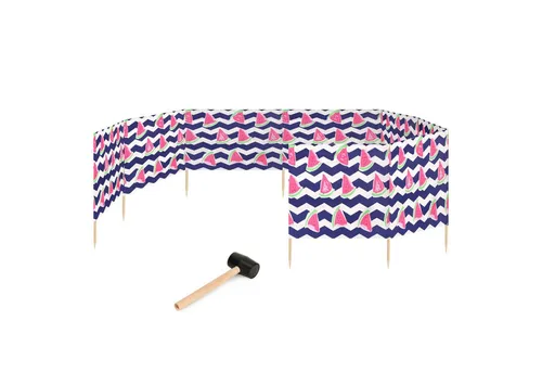 Garronda Windschutz Strand Sichtschutz 12m lang mit Gummihammer GAEX001