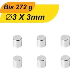 Stück Neodym Magnet 3mm x 3mm Supermagnete hohe Haftkraft Scheibenmagnet 200