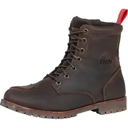 IXS Oiled Leather Unisex Schuhe - Braun - 42 EU - Motorradstiefel aus geöltem Rindsleder mit bequemem Komfort-Fußbett und Reißverschluss für einfachen Einstieg. Erfüllt die Sicherheitsnorm EN13634:2015.